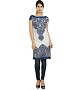 Panchi Cream White and Blue Printed Cotton Kurti @ 69% OFF Rs 494.00 Only FREE Shipping + Extra Discount - Casual kurtis, Buy Casual kurtis Online, simple legging, Semi Stiched kurtis, Buy Semi Stiched kurtis,  online Sabse Sasta in India -  for  - 7706/20160322