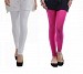 Cotton White and Pink Color Leggings Combo @ 31% OFF Rs 407.00 Only FREE Shipping + Extra Discount - Stylish legging, Buy Stylish legging Online, simple legging, Combo Deal, Buy Combo Deal,  online Sabse Sasta in India - Combo Offer for Women - 7012/20160318
