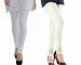 Cotton White and Off White Color Leggings Combo @ 31% OFF Rs 407.00 Only FREE Shipping + Extra Discount - Stylish legging, Buy Stylish legging Online, simple legging, Combo Deal, Buy Combo Deal,  online Sabse Sasta in India - Leggings for Women - 7010/20160318
