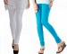Cotton White And Sky Blue Color Leggings Combo @ 31% OFF Rs 407.00 Only FREE Shipping + Extra Discount - Stylish legging, Buy Stylish legging Online, simple legging, Combo Deal, Buy Combo Deal,  online Sabse Sasta in India - Leggings for Women - 7019/20160318