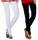Cotton White and Black Color Leggings Combo @ 31% OFF Rs 407.00 Only FREE Shipping + Extra Discount - Stylish legging, Buy Stylish legging Online, simple legging, Combo Deal, Buy Combo Deal,  online Sabse Sasta in India - Leggings for Women - 7020/20160318