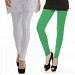 Cotton White and Green Color Leggings Combo @ 31% OFF Rs 407.00 Only FREE Shipping + Extra Discount - Stylish legging, Buy Stylish legging Online, simple legging, Combo Deal, Buy Combo Deal,  online Sabse Sasta in India - Leggings for Women - 7022/20160318