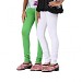 Cotton White and Light Green Color Leggings Combo @ 31% OFF Rs 407.00 Only FREE Shipping + Extra Discount - Stylish legging, Buy Stylish legging Online, simple legging, stretchable legging, Buy stretchable legging,  online Sabse Sasta in India - Leggings for Women - 7031/20160318