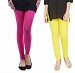 Cotton Pink and Light Yellow Color Leggings Combo @ 31% OFF Rs 407.00 Only FREE Shipping + Extra Discount - Stylish legging, Buy Stylish legging Online, simple legging, Combo Deal, Buy Combo Deal,  online Sabse Sasta in India - Leggings for Women - 7090/20160318