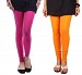 Cotton Pink and Orange Color Leggings Combo @ 31% OFF Rs 407.00 Only FREE Shipping + Extra Discount - Stylish legging, Buy Stylish legging Online, simple legging, Combo Deal, Buy Combo Deal,  online Sabse Sasta in India - Leggings for Women - 7093/20160318