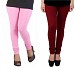 Cotton Light Pink and Brown Color Leggings Combo @ 31% OFF Rs 407.00 Only FREE Shipping + Extra Discount - Stylish legging, Buy Stylish legging Online, simple legging, Combo Deal, Buy Combo Deal,  online Sabse Sasta in India - Leggings for Women - 7101/20160318