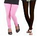Cotton Light Pink and Dark Brown Color Leggings Combo @ 31% OFF Rs 407.00 Only FREE Shipping + Extra Discount - Stylish legging, Buy Stylish legging Online, simple legging, Combo Deal, Buy Combo Deal,  online Sabse Sasta in India - Leggings for Women - 7102/20160318