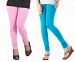 Cotton Light Pink and Sky Blue Color Leggings Combo @ 31% OFF Rs 407.00 Only FREE Shipping + Extra Discount - Stylish legging, Buy Stylish legging Online, simple legging, Combo Deal, Buy Combo Deal,  online Sabse Sasta in India - Leggings for Women - 7105/20160318
