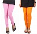 Cotton Light Pink and Orange Color Leggings Combo @ 31% OFF Rs 407.00 Only FREE Shipping + Extra Discount - Stylish legging, Buy Stylish legging Online, simple legging, Combo Deal, Buy Combo Deal,  online Sabse Sasta in India - Leggings for Women - 7113/20160318