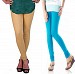 Cotton Biege and Sky Blue Color Leggings Combo @ 31% OFF Rs 407.00 Only FREE Shipping + Extra Discount - Stylish legging, Buy Stylish legging Online, simple legging, Combo Deal, Buy Combo Deal,  online Sabse Sasta in India - Leggings for Women - 7124/20160318