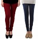Cotton Brown and Dark Blue Color Leggings Combo @ 31% OFF Rs 407.00 Only FREE Shipping + Extra Discount - Stylish legging, Buy Stylish legging Online, simple legging, Combo Deal, Buy Combo Deal,  online Sabse Sasta in India - Combo Offer for Women - 7140/20160318