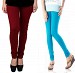 Cotton Brown and Sky Blue Color Leggings Combo @ 31% OFF Rs 407.00 Only FREE Shipping + Extra Discount - Stylish legging, Buy Stylish legging Online, simple legging, Combo Deal, Buy Combo Deal,  online Sabse Sasta in India - Leggings for Women - 7142/20160318
