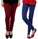 Cotton Brown and Royal Blue Color Leggings Combo @ 31% OFF Rs 407.00 Only FREE Shipping + Extra Discount - Stylish legging, Buy Stylish legging Online, simple legging, Combo Deal, Buy Combo Deal,  online Sabse Sasta in India - Leggings for Women - 7144/20160318