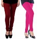 Cotton Brown and Pink Color Leggings Combo @ 31% OFF Rs 407.00 Only FREE Shipping + Extra Discount - Stylish legging, Buy Stylish legging Online, simple legging, Combo Deal, Buy Combo Deal,  online Sabse Sasta in India - Leggings for Women - 7146/20160318