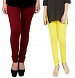 Cotton Brown and Light Yellow Color Leggings Combo @ 31% OFF Rs 407.00 Only FREE Shipping + Extra Discount - Stylish legging, Buy Stylish legging Online, simple legging, Combo Deal, Buy Combo Deal,  online Sabse Sasta in India - Combo Offer for Women - 7147/20160318
