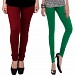 Cotton Brown and Dark Green Color Leggings Combo @ 31% OFF Rs 407.00 Only FREE Shipping + Extra Discount - Stylish legging, Buy Stylish legging Online, simple legging, Combo Deal, Buy Combo Deal,  online Sabse Sasta in India - Leggings for Women - 7153/20160318