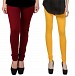 Cotton Brown and Yellow Color Leggings Combo @ 31% OFF Rs 407.00 Only FREE Shipping + Extra Discount - Stylish legging, Buy Stylish legging Online, simple legging, Combo Deal, Buy Combo Deal,  online Sabse Sasta in India - Leggings for Women - 7155/20160318