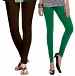 Cotton Dark Brown and Drak Green Color Leggings Combo @ 31% OFF Rs 407.00 Only FREE Shipping + Extra Discount - Stylish legging, Buy Stylish legging Online, simple legging, Combo Deal, Buy Combo Deal,  online Sabse Sasta in India - Leggings for Women - 7170/20160318