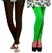 Cotton Dark Brown and Light Green Color Leggings Combo @ 31% OFF Rs 407.00 Only FREE Shipping + Extra Discount - Stylish legging, Buy Stylish legging Online, simple legging, Combo Deal, Buy Combo Deal,  online Sabse Sasta in India - Leggings for Women - 7171/20160318