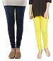 Cotton Dark Blue and Light Yellow Color Leggings Combo @ 31% OFF Rs 407.00 Only FREE Shipping + Extra Discount - Stylish legging, Buy Stylish legging Online, simple legging, Combo Deal, Buy Combo Deal,  online Sabse Sasta in India - Leggings for Women - 7180/20160318