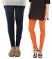 Cotton Dark Blue and Orange Color Leggings Combo @ 31% OFF Rs 407.00 Only FREE Shipping + Extra Discount - Stylish legging, Buy Stylish legging Online, simple legging, Combo Deal, Buy Combo Deal,  online Sabse Sasta in India - Leggings for Women - 7183/20160318