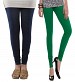 Cotton Dark Blue and Dark Green Color Leggings Combo @ 31% OFF Rs 407.00 Only FREE Shipping + Extra Discount - Stylish legging, Buy Stylish legging Online, simple legging, Combo Deal, Buy Combo Deal,  online Sabse Sasta in India - Combo Offer for Women - 7186/20160318
