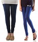 Cotton Dark Blue and Blue Color Leggings Combo @ 31% OFF Rs 407.00 Only FREE Shipping + Extra Discount - Stylish legging, Buy Stylish legging Online, simple legging, Combo Deal, Buy Combo Deal,  online Sabse Sasta in India - Leggings for Women - 7189/20160318