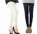 Cotton Off White and Dark Blue Color Leggings Combo @ 31% OFF Rs 407.00 Only FREE Shipping + Extra Discount - Stylish legging, Buy Stylish legging Online, simple legging, Combo Deal, Buy Combo Deal,  online Sabse Sasta in India - Combo Offer for Women - 7040/20160318