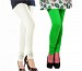 Cotton Off White and Light Green Color Leggings Combo @ 31% OFF Rs 407.00 Only FREE Shipping + Extra Discount - Stylish legging, Buy Stylish legging Online, simple legging, Combo Deal, Buy Combo Deal,  online Sabse Sasta in India - Leggings for Women - 7054/20160318
