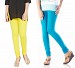 Cotton Sky Blue and Light Yellow Color Leggings Combo @ 31% OFF Rs 407.00 Only FREE Shipping + Extra Discount - Stylish legging, Buy Stylish legging Online, simple legging, Combo Deal, Buy Combo Deal,  online Sabse Sasta in India - Leggings for Women - 7209/20160318