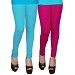 Cotton Sky Blue and Dark Pink Color Leggings Combo @ 31% OFF Rs 407.00 Only FREE Shipping + Extra Discount - Stylish legging, Buy Stylish legging Online, simple legging, Combo Deal, Buy Combo Deal,  online Sabse Sasta in India - Leggings for Women - 7211/20160318