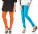 Cotton Sky Blue and Orange Color Leggings Combo @ 31% OFF Rs 407.00 Only FREE Shipping + Extra Discount - Stylish legging, Buy Stylish legging Online, simple legging, Combo Deal, Buy Combo Deal,  online Sabse Sasta in India - Leggings for Women - 7212/20160318