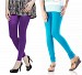Cotton Sky Blue and Purple Color Leggings Combo @ 31% OFF Rs 407.00 Only FREE Shipping + Extra Discount - Stylish legging, Buy Stylish legging Online, simple legging, Combo Deal, Buy Combo Deal,  online Sabse Sasta in India - Leggings for Women - 7213/20160318
