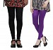 Cotton Black and Purple Color Leggings Combo @ 31% OFF Rs 407.00 Only FREE Shipping + Extra Discount - Stylish legging, Buy Stylish legging Online, simple legging, Combo Deal, Buy Combo Deal,  online Sabse Sasta in India - Combo Offer for Women - 7226/20160318