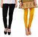 Cotton Black and Yellow Color Leggings Combo @ 31% OFF Rs 407.00 Only FREE Shipping + Extra Discount - Stylish legging, Buy Stylish legging Online, simple legging, Combo Deal, Buy Combo Deal,  online Sabse Sasta in India - Leggings for Women - 7230/20160318