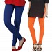 Cotton Royal Blue and Orange Color Leggings Combo @ 31% OFF Rs 407.00 Only FREE Shipping + Extra Discount - Stylish legging, Buy Stylish legging Online, simple legging, Combo Deal, Buy Combo Deal,  online Sabse Sasta in India - Combo Offer for Women - 7237/20160318