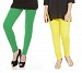 Cotton Green and Light Yellow Color Leggings Combo @ 31% OFF Rs 407.00 Only FREE Shipping + Extra Discount - Stylish legging, Buy Stylish legging Online, simple legging, Combo Deal, Buy Combo Deal,  online Sabse Sasta in India - Leggings for Women - 7245/20160318