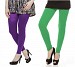 Cotton Green and Purple Color Leggings Combo @ 31% OFF Rs 407.00 Only FREE Shipping + Extra Discount - Stylish legging, Buy Stylish legging Online, simple legging, Combo Deal, Buy Combo Deal,  online Sabse Sasta in India - Leggings for Women - 7249/20160318