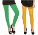 Cotton Green and Yellow Color Leggings Combo @ 31% OFF Rs 407.00 Only FREE Shipping + Extra Discount - Stylish legging, Buy Stylish legging Online, simple legging, Combo Deal, Buy Combo Deal,  online Sabse Sasta in India - Leggings for Women - 7253/20160318