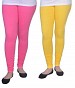 Cotton Pink and Light Yellow Color Leggings Combo @ 31% OFF Rs 407.00 Only FREE Shipping + Extra Discount - Stylish legging, Buy Stylish legging Online, simple legging, Combo Deal, Buy Combo Deal,  online Sabse Sasta in India - Leggings for Women - 7255/20160318
