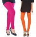 Cotton Pink and Orange Color Leggings Combo @ 31% OFF Rs 407.00 Only FREE Shipping + Extra Discount - Stylish legging, Buy Stylish legging Online, simple legging, Combo Deal, Buy Combo Deal,  online Sabse Sasta in India - Leggings for Women - 7258/20160318