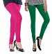Cotton Pink and Dark Green Color Leggings Combo @ 31% OFF Rs 407.00 Only FREE Shipping + Extra Discount - Stylish legging, Buy Stylish legging Online, simple legging, Combo Deal, Buy Combo Deal,  online Sabse Sasta in India - Leggings for Women - 7261/20160318