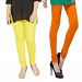Cotton Light Yellow and Dark Orange Color Leggings Combo @ 31% OFF Rs 407.00 Only FREE Shipping + Extra Discount - Stylish legging, Buy Stylish legging Online, simple legging, Combo Deal, Buy Combo Deal,  online Sabse Sasta in India - Leggings for Women - 7269/20160318