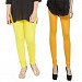 Cotton Light Yellow and Yellow Color Leggings Combo @ 31% OFF Rs 407.00 Only FREE Shipping + Extra Discount - Stylish legging, Buy Stylish legging Online, simple legging, Combo Deal, Buy Combo Deal,  online Sabse Sasta in India - Leggings for Women - 7272/20160318