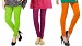 Cotton Parrot Green,Dark Pink and Dark Orange Color Leggings Combo @ 31% OFF Rs 617.00 Only FREE Shipping + Extra Discount - Stylish legging, Buy Stylish legging Online, simple legging, Combo Deal, Buy Combo Deal,  online Sabse Sasta in India - Leggings for Women - 7542/20160318