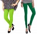 Cotton Parrot Green and Dark Green Color Leggings Combo @ 31% OFF Rs 407.00 Only FREE Shipping + Extra Discount - Stylish legging, Buy Stylish legging Online, simple legging, Combo Deal, Buy Combo Deal,  online Sabse Sasta in India - Leggings for Women - 7278/20160318