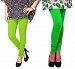 Cotton Parrot Green and Light Green Color Leggings Combo @ 31% OFF Rs 407.00 Only FREE Shipping + Extra Discount - Stylish legging, Buy Stylish legging Online, simple legging, Combo Deal, Buy Combo Deal,  online Sabse Sasta in India - Leggings for Women - 7279/20160318