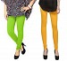Cotton Parrot Green and Yellow Color Leggings Combo @ 31% OFF Rs 407.00 Only FREE Shipping + Extra Discount - Stylish legging, Buy Stylish legging Online, simple legging, Combo Deal, Buy Combo Deal,  online Sabse Sasta in India - Leggings for Women - 7280/20160318