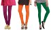 Cotton Dark Pink,Orange and Dark Green Color Leggings Combo @ 31% OFF Rs 617.00 Only FREE Shipping + Extra Discount - Stylish legging, Buy Stylish legging Online, simple legging, Combo Deal, Buy Combo Deal,  online Sabse Sasta in India - Leggings for Women - 7549/20160318