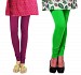 Cotton Dark Pink and Light Green Color Leggings Combo @ 31% OFF Rs 407.00 Only FREE Shipping + Extra Discount - Stylish legging, Buy Stylish legging Online, simple legging, Combo Deal, Buy Combo Deal,  online Sabse Sasta in India - Leggings for Women - 7286/20160318